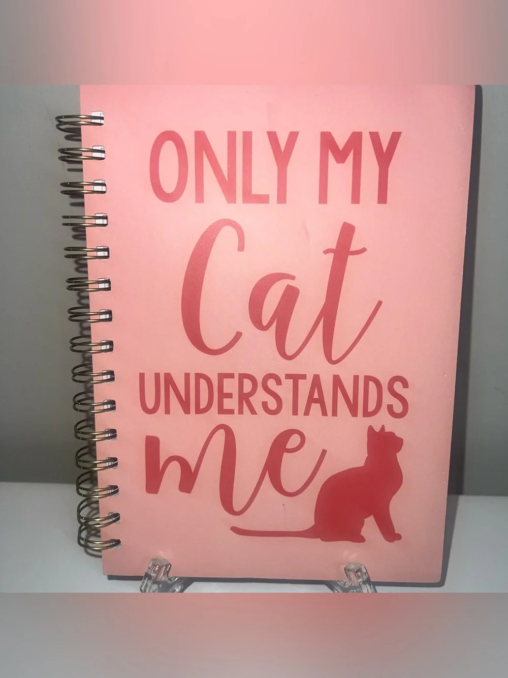 Pink Cat Notebook Journal - Only My Cat Design